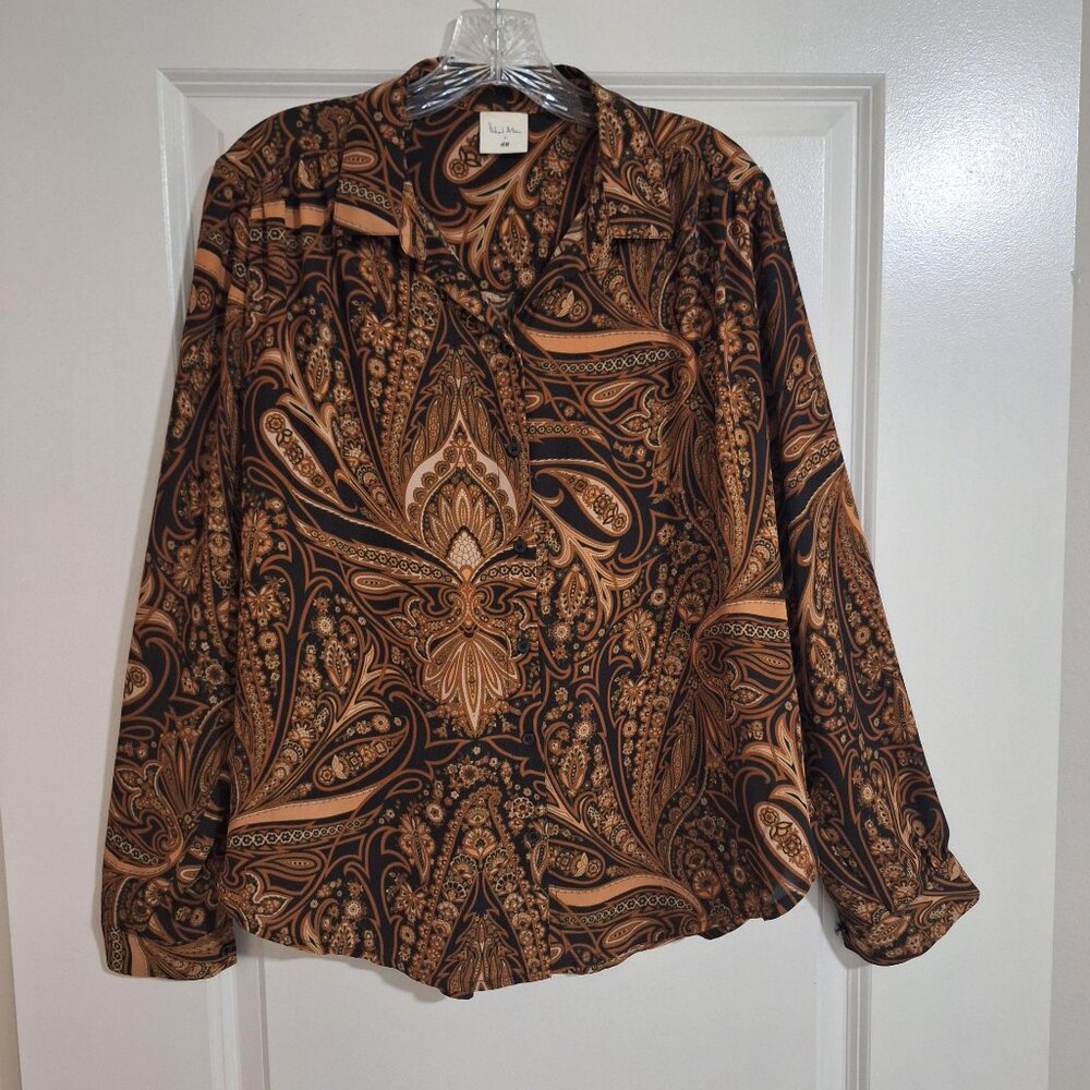 H&M / Richard Allen Collection Modern Paisley Blouse